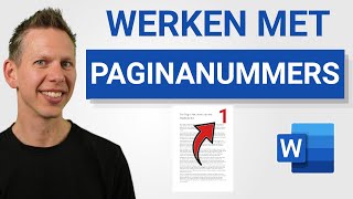 Invoegen paginanummer in Word vanaf specifieke pagina [upl. by Nosimaj42]