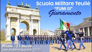 Scuola Militare Teulié – Giuramento degli Allievi del corso quotFUMI IIIquot [upl. by Conroy]