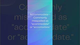 5 COMMONLY MISSPELLED WORDS vocabulary letstalkenglish letstalk englishassecondlanguage [upl. by Codie]