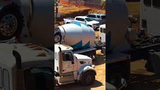 Concrete ReadyMix Trucks Backing Up [upl. by Naujud]