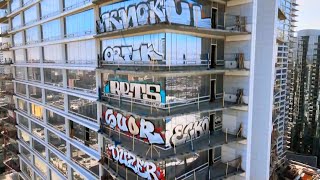 27 Stories of Los Angeles Skyscraper Covered in Graffiti [upl. by Muller257]