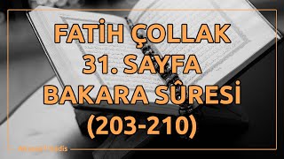 Fatih Çollak  31Sayfa  Bakara Suresi 203210 [upl. by Graham]