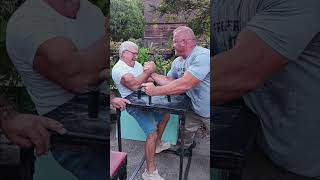 Jerry Cadorette training his toproll teamstone labyrinth armwrestling stonetv fun gym ginger [upl. by Rubbico]