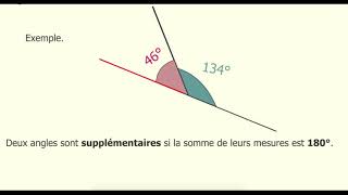 Angles complémentaires et supplémentaires [upl. by Lorna]