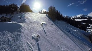 Pila Ski slow motion Beauty of curving Ski resort from the sky [upl. by Johnsten]