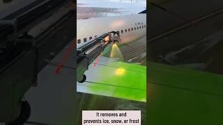 Mesmerizing process of deicing airplanesupdate airplane airport shorts [upl. by Deyes549]