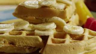 How to Make Banana Waffles  Banana Waffles Recipe  Allrecipescom [upl. by Adey899]