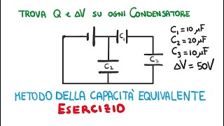 Metodo della Capacità Equivalente con Circuiti con Condensatori Esercizio semplice [upl. by Alimak47]