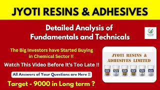 Jyoti Resins amp Adhesives Share Analysis in Detail  Jyoti Resins Share Latest News [upl. by Ulrika]