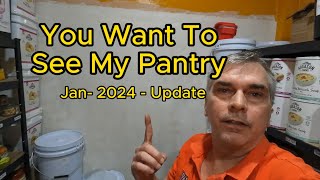 Prepper Pantry  Full Showing start of 2024 [upl. by Yrreg459]