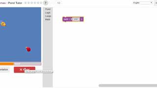 Blockly Games  Pond Tutor  Level 7 [upl. by Auqenet971]
