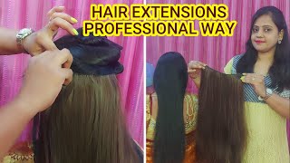 Professional Hair Extensions Step By StepHow To Attach Extensions For Thin Hair HairExtensions [upl. by Yirinec]