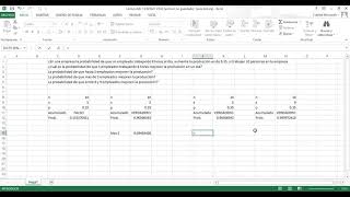 Probabilidad binomial ejercicio en Excel [upl. by Heindrick]