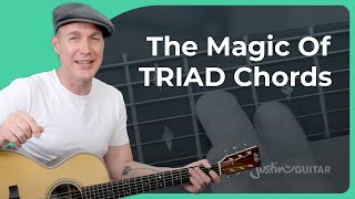 How to Easily Play Triad Chords on Guitar [upl. by Attenhoj425]