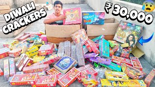 30000 ₹ Diwali Crackers Stash 🔥 • Different types of Diwali Fireworks Stash • unique Patakhe Stash [upl. by Arelus]