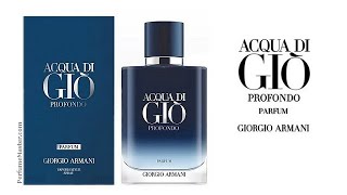 Acqua di Gio Profondo Parfum Giorgio Armani [upl. by Ronica]