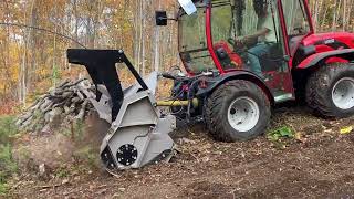 FAE Forestry Mulcher PaTriziO200 on Antonio Carraro TTR 7600 [upl. by Kobylak475]