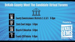 DeKalb State Court Judges Candidate Forum [upl. by Tsirhc]