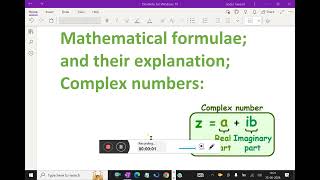 Mathematical formulae and their explanation   Complex numbers   21 complexnumbers [upl. by Leugimesoj820]