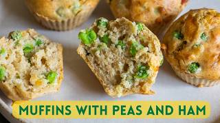 Savory Muffins with Peas and Ham  Quick Breakfast Recipe [upl. by April]