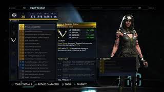 Injustice 2 Enchantress Gear Showcase Updated 2021 [upl. by Enytnoel]