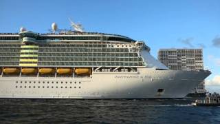 Independence of the Seas HornPort Everglades Sail Away [upl. by Aitropal]