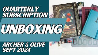 Archer and Olive Quarterly Subscription Unboxing  Sept 2024 bulletjournal [upl. by Silrak]