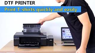 DTF L805L800 printer automatic A4 size printer How To Print DTF Film [upl. by Enatan]