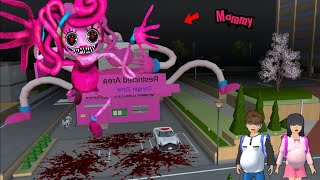 MOMMY long leg haunted Area 😱  SAKURA School Simulator Horror Drama 👺 [upl. by Kcirtapnaes]