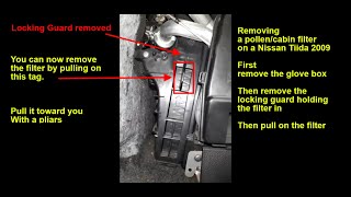 Changing the CabinPollen Filter on a Nissan Tiida 2009 [upl. by Jard]