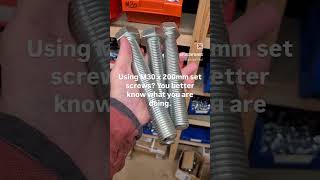 M30 hex set screws  If you are using set screws this size you better know what you are doing [upl. by Columba]