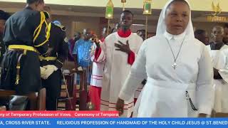 Religious Profession of Handmaids of the Holy Child  St Benedict Cathedral Ogoja Cross River [upl. by Hiroko558]