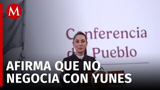 Sheinbaum niega negociación con Yunes por votar a favor de reformas de AMLO [upl. by Vaughan115]