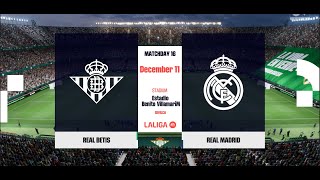 REAL BETIS vs REAL MADRID Day16 La Liga [upl. by Rosenblast844]