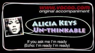 Alicia Keys  Unthinkable Karaokeoriginal accompaniment  Instrumental  lyrics [upl. by Chapen]