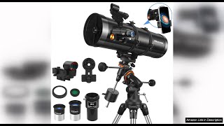 Telescope 150EQ Reflector Telescope for Adults Astronomy Review [upl. by Lesab]