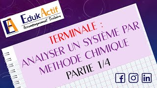 Analyser un système par des méthodes chimiques  Partie 14  niveau Terminale Titrage par pHmétrie [upl. by Eilasor]