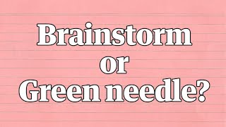 Brainstorm or green needle The new Yanny or Laurel [upl. by Eisned]