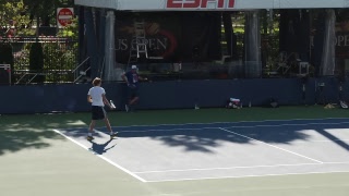 LIVE US Open Tennis 2017 Alexander Zverev and Mischa Zverev Practice [upl. by Pardoes]