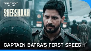 Vikram Batras First Speech As Captain  Shershaah  Sidharth Malhotra  Prime Video [upl. by Efeek]