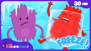 Freeze Dance Sharks Frogs amp More  30 mins Dance Party Compilation  The Kiboomers Kids Songs [upl. by Nwahsyt]