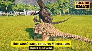 Who wins Indoraptor vs Nodosaurus  Jurassic World Evolution [upl. by Irianat382]