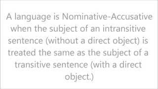 ErgativeAbsolutive Ergativity and NominativeAccusative Explained [upl. by Notnad]