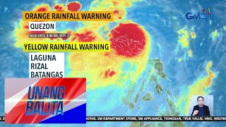 Bagyong EntengPH bahagyang lumakas  Weather update today as of 622  Unang Balita [upl. by Yllut]