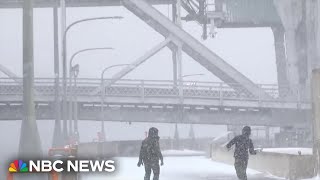 Powerful storm slams Midwest with heavy rain and snow [upl. by Humo]