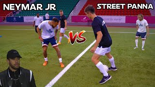 Street Panna vs Neymar Jr 1v1 Challenge Ft Xavi Simons PSG in Qatar [upl. by Hubble821]