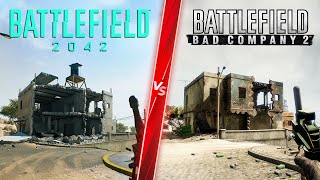 Battlefield 2042 Arica Harbor vs Bad Company 2  Direct Comparison Attention to Detail amp Graphics [upl. by Annadroj]