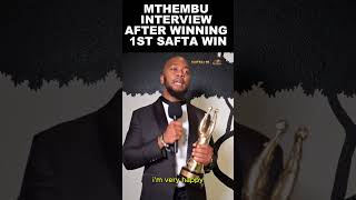 Thembinkosi Mthembu reacts to winning his 1st SAFTA for Shaka iLembe Role [upl. by Assilaj]