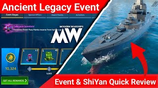 Ancient Legacy Event Quick Review Modern Warships🔥modernwarships [upl. by Jankey]