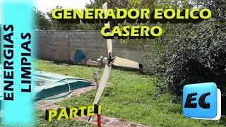 Como hacer un generador eólico Aerogenerador casero Parte I [upl. by Annahvas267]